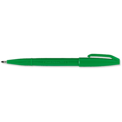 Pentel Sign Pen Fibre Tip Green (Pack of 12)