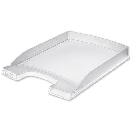 Leitz Plus Letter Tray Slim Polystyrene with 2 Label Positions Clear