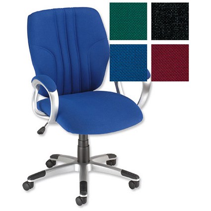 Trexus Intro Steel Task Armchair Back H530mm W510xD480xH400-510mm Royal