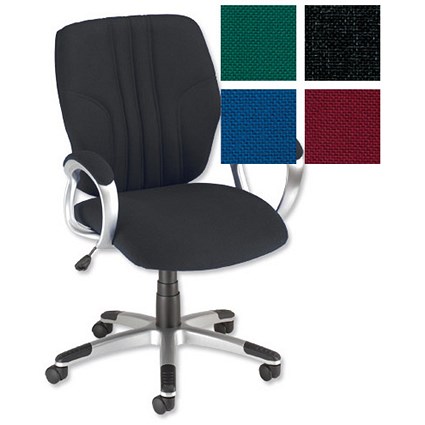 Trexus Intro Steel Task Armchair Back H530mm W510xD480xH400-510mm Charcoal