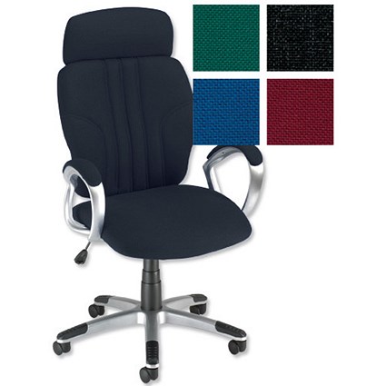 Trexus Intro Steel Task Armchair with Headrest Back H670mm W510xD490xH400-510mm Charcoal