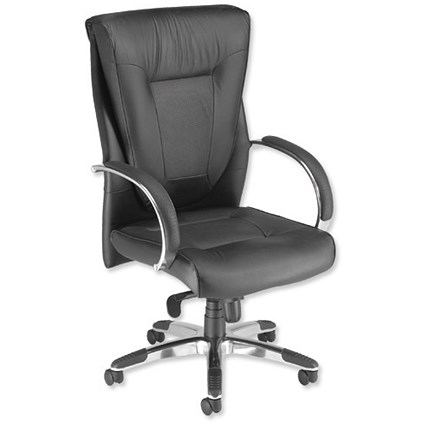 Adroit Executive Limousin Armchair Back H650 W520xD550xH480-560mm Black