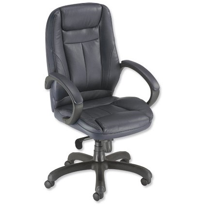 Sonix Syracuse Managers Armchair Back H640mm W530xD500xH520-620mm Leather Blue