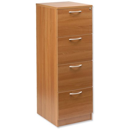 Sonix 4 Drawer Filing Cabinet W465xD600xH1346mm Walnut
