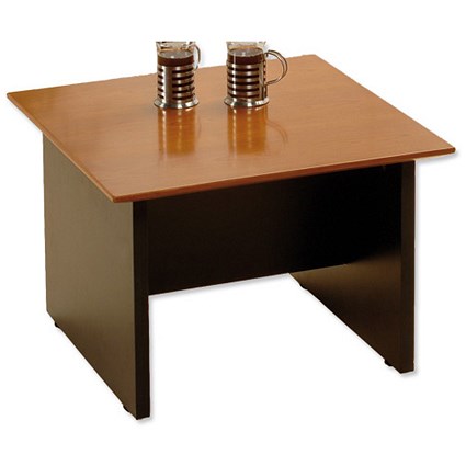 Emperial Square Coffee Table W600xD600xH400mm Cherry Veneer Black Trim