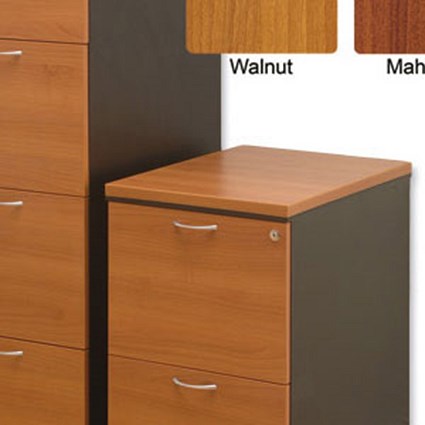 Elysium 4 Drawer Filing Cabinet W400xD600xH1365mm Walnut