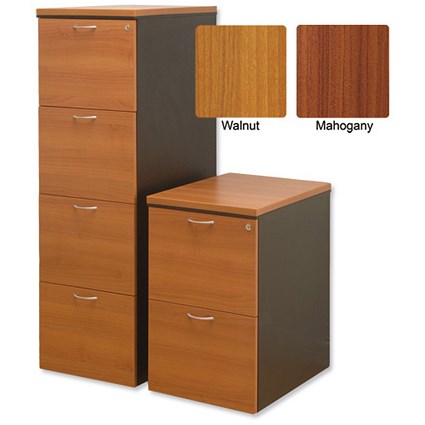 Elysium 4 Drawer Filing Cabinet W400xD600xH1365mm Mahogany