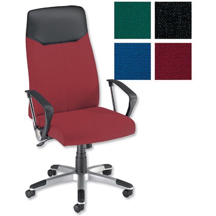 Trexus Intro Managers Armchair Back H700mm W520xD490xH450-550mm Claret