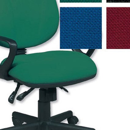 Trexus Intro Operators Chair Asynchronous High Back H510mm Seat W490xD450xH440-560mm Green