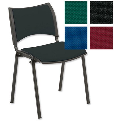 Trexus Plus Stacking Chair Back H325mm W480xD450xH460mm Charcoal