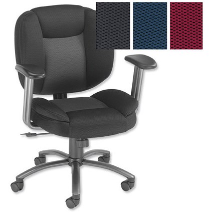 Influx Bounce Task Armchair Back H450-510mm W510xD450xH470mm Black Grey