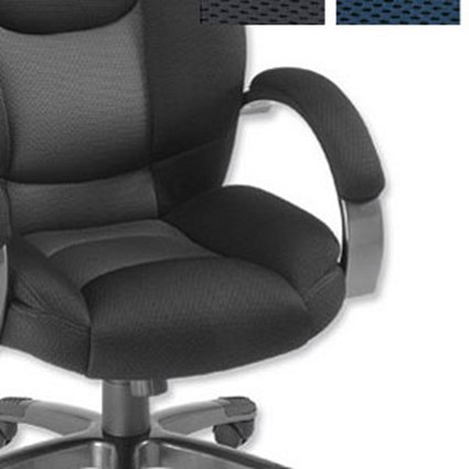Influx Bounce Managers Armchair Back H450-530mm W540xD500xH540mm Black Grey