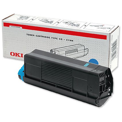 OKI Laser Toner Cartridge Page Life 3000pp Cyan Ref 42804515