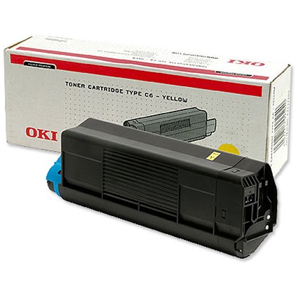 OKI Laser Toner Cartridge Page Life 3000pp Yellow Ref 42804513