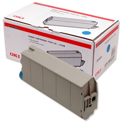 OKI Laser Toner Cartridge Page Life 10000pp Cyan Ref 41963007
