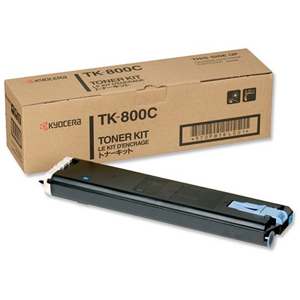 Kyocera TK-800C Laser Toner Cartridge Page Life 10000pp Cyan Ref 370PB5KL