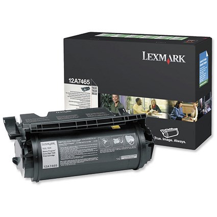 Lexmark Laser Toner Cartridge Return Program Page Life 32000pp Black Ref 12A7465