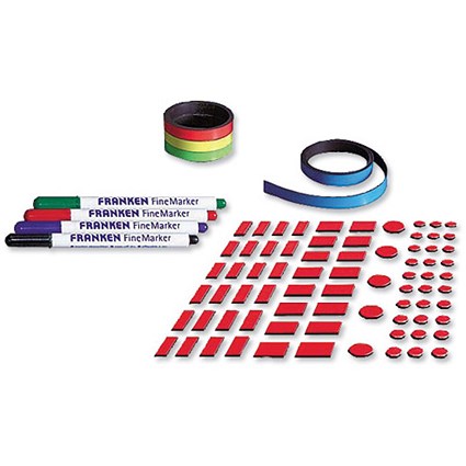 Franken Planner Accessory Set - Includes Nameplates Magnetic Strips Adhesive Tape and 4 Finemarkers