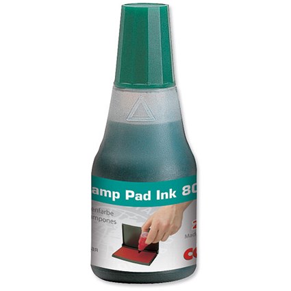 Colop 801 Stamp Pad Ink High Quality Water Based 25 ml Green