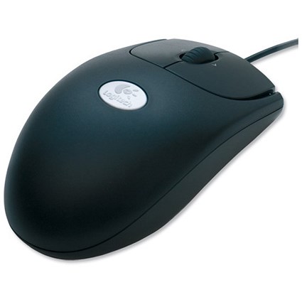 Logitech RX250 Mouse Optical Corded USB and PS/2 with Tilt Scroll Wheel and Zoom Black