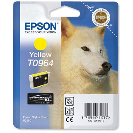 Epson T0964 Yellow UltraChrome K3 Inkjet Cartridge
