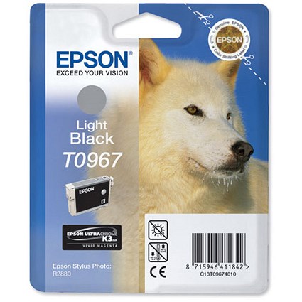 Epson T0967 Light Black UltraChrome K3 Inkjet Cartridge