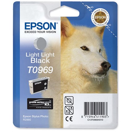 Epson T0969 Light Light Black UltraChrome K3 Inkjet Cartridge