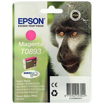 Epson T0893 Magenta DURABrite Inkjet Cartridge