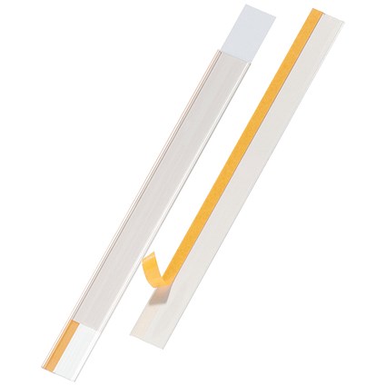 Durable Scanfix Self-Adhesive Ticket Holder, 1000x57mm, Clear, Pack of 25