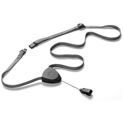 Durable Flex Adjustable Badge Reel and Soft Breakaway Lanyard, Black, Pack of 10 Durable Flex Adjustable Badge Reel and Soft Breakaway Lanyard, Black, Pack of 10