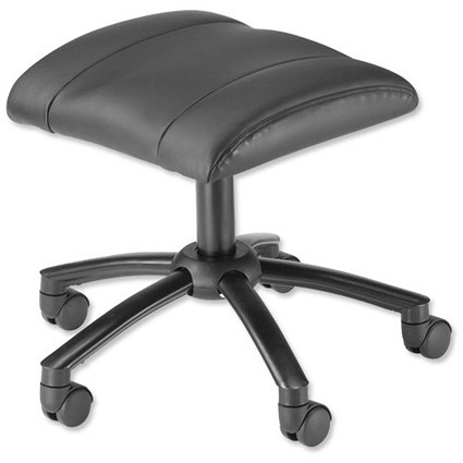 Sonix Phoenix Executive Footstool Leather W390xD370xH430mm Black