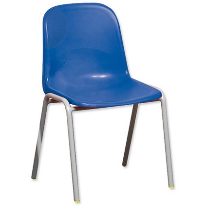 Trexus Polypropylene Chair Stackable Metal Frame H350mm Blue