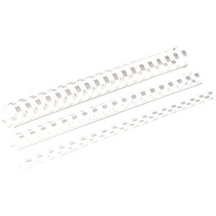 Fellowes Plastic Binding Combs, 10mm, White, Pack of 100