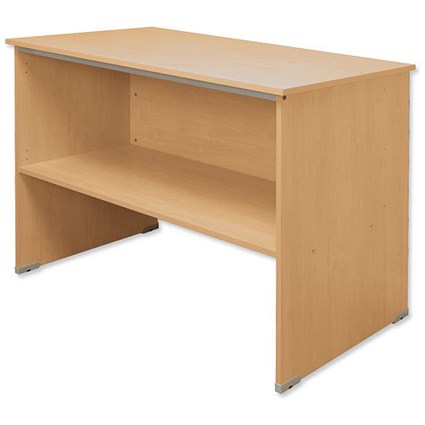 Tercel Post Room Table with Shelf W1280xD800xH870mm Beech