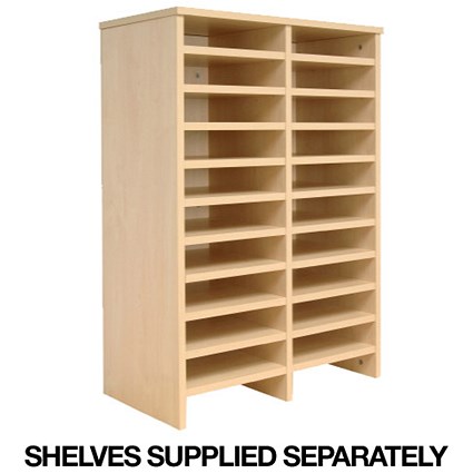 Tercel Post Room Sorter Add-on Hutch Double Height 2x11 Bay W640xD360xH1145mm Beech