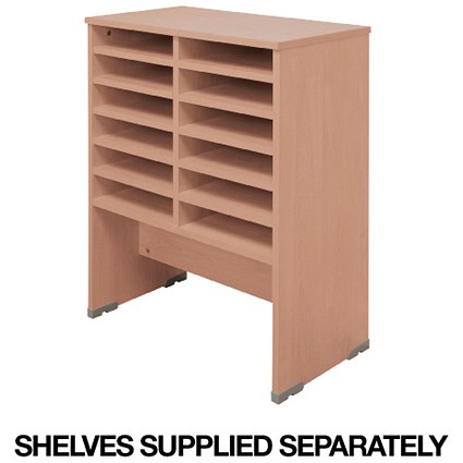 Tercel Post Room Sorter Base 2 Bay W640xD360xH870mm Beech
