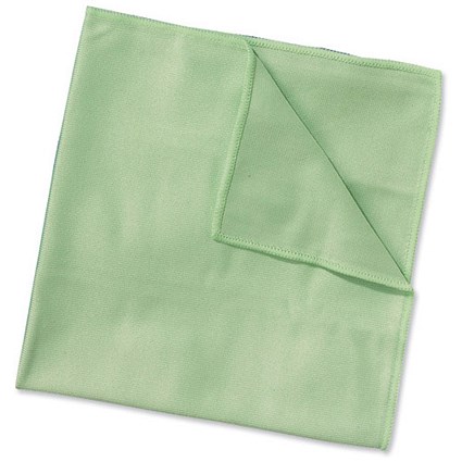 Wypall Microfibre Cleaning Cloths for Dry or Damp Multisurface / Green / Pack of 6
