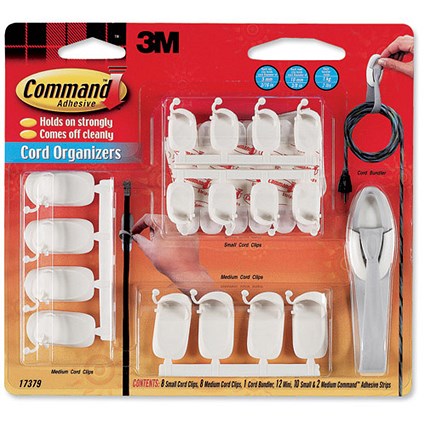3M Cord Organisers with Command Adhesive for Cable Management