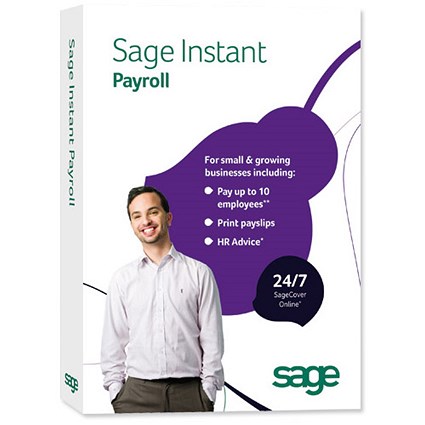 Sage Instant Payroll Software V12 Calculates Payments and Deductions Tracks Holiday Absence Ref 013804R