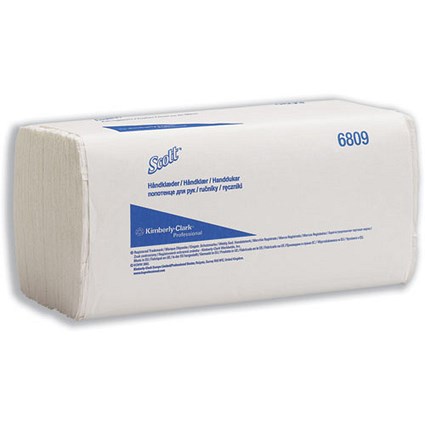 Scott Hand Towels Inter-fold 1 Ply 280 Sheets 230x247mm White Ref 6809 [Pack 15]