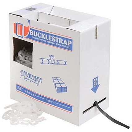 Strap and Buckle Kit Box of 12mmx600m Strap and 200 Plastic Buckles
