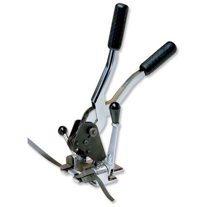 Combination Strapping Tool for 12mm Seal Tensions Seals and Cuts Black/Silver