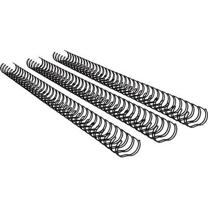 GBC Binding Wire Elements, 34 Loop, 12.5mm, Black, Pack of 100