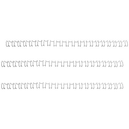 GBC Binding Wire Elements, 21 Loop, 8mm, Silver, Pack of 100