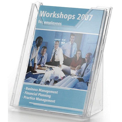 Durable Combiboxx 1 Literature Tray, Stand & Wall Mount, A4 Portrait, Clear