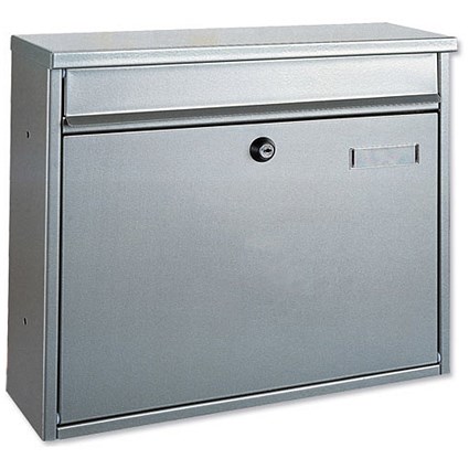 Landscape Style Mail Box - Silver