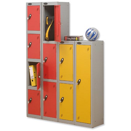 Trexus 4 Door Locker Hasp & Staple Lock Extra Depth ACTIVECOAT W305xD460xH1780mm Silver Red