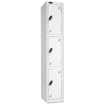 Trexus Plus 3 Door Locker Nest of 1 ACTIVECOAT W305xD305xH1780mm Silver White