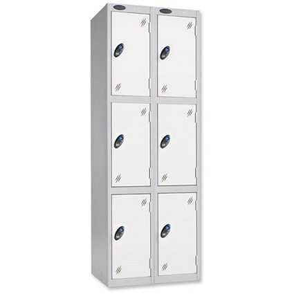 Trexus Plus 3 Door Locker Nest of 2 Extra Depth ACTIVECOAT W610xD460xH1780mm Silver White