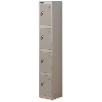Trexus Plus 4 Door Locker Nest of 1 ACTIVECOAT W305xD305xH1780mm Silver